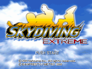 Skydiving Extreme title screen for Playstation